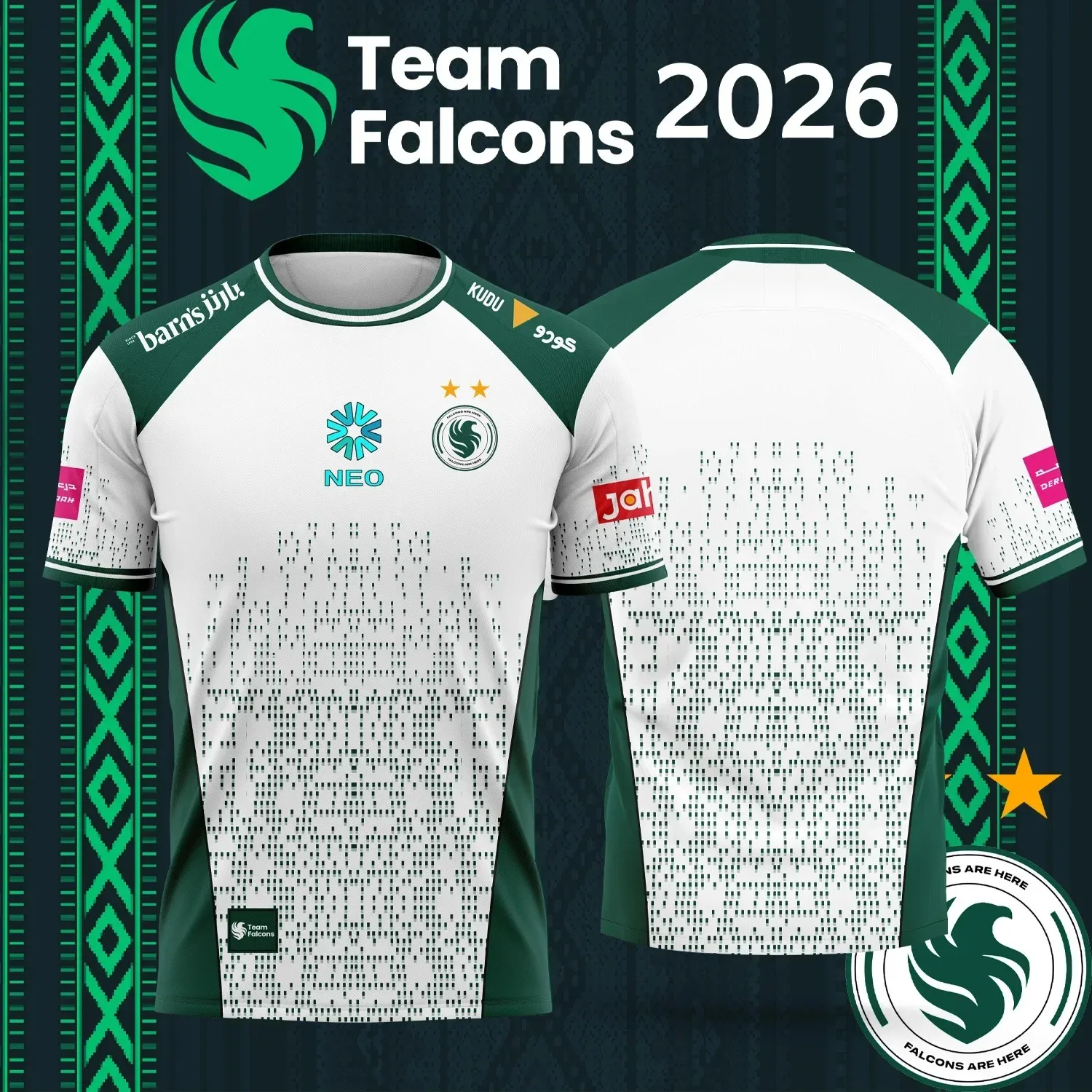 

2026 New TEAM Falcons Esports Team Jersey Men and Women Summer Casual Short Sleeve for Gaming Enthusiasts