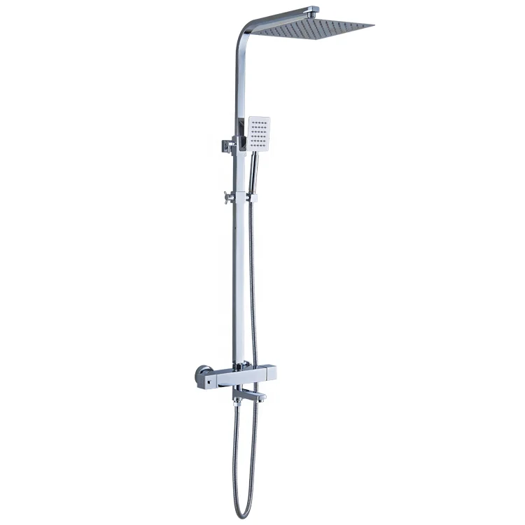 Stainless Steel Tap Bathroom Taps Modern Shower Set Wall Mounted  Brass Kits Rain Rainfall Showerset Mixer Faucet Set