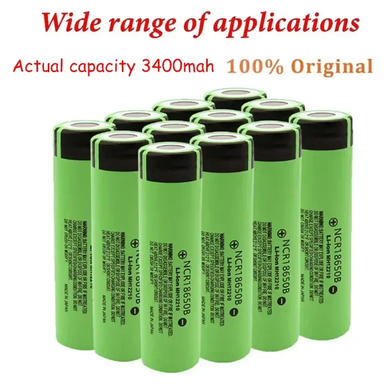 1-10PCS 100% Original 18650 3.7V NCR 18650B 3400mAh Li-ion Rechargeable Battery for Panasonic Flash Tool