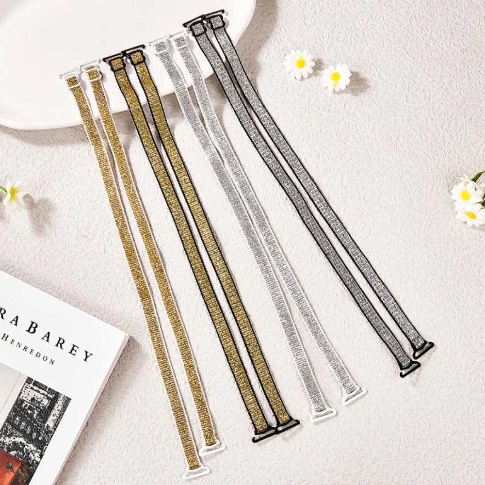 Kreatywny prezent Odpinane błyszczące ramiączka do biustonosza Nylonowe elastyczne ramiączka dekoracyjne antypoślizgowe paski na ramię