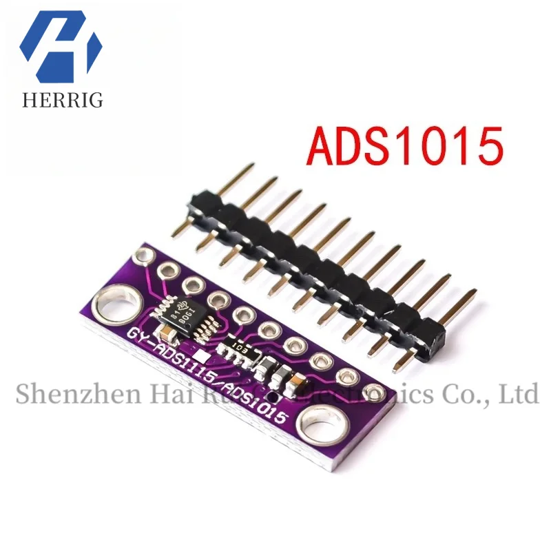 

1PCS Purple GY-ADS1015 ultra-miniature 12-bit precision analog-to-digital converter ADC development board module
