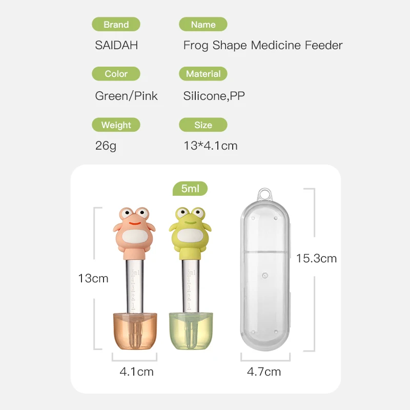 หลอดฉีดยาซิลิโคนป้องกันการสำลักสำหรับเด็กทารก5มล. ป้อนอาหารเหลวสำหรับป้อนป้อนน้ำผลไม้