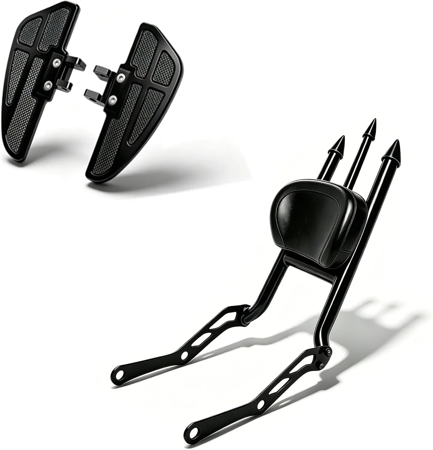 Rear Passenger Backrest & Driver Front Floorboards