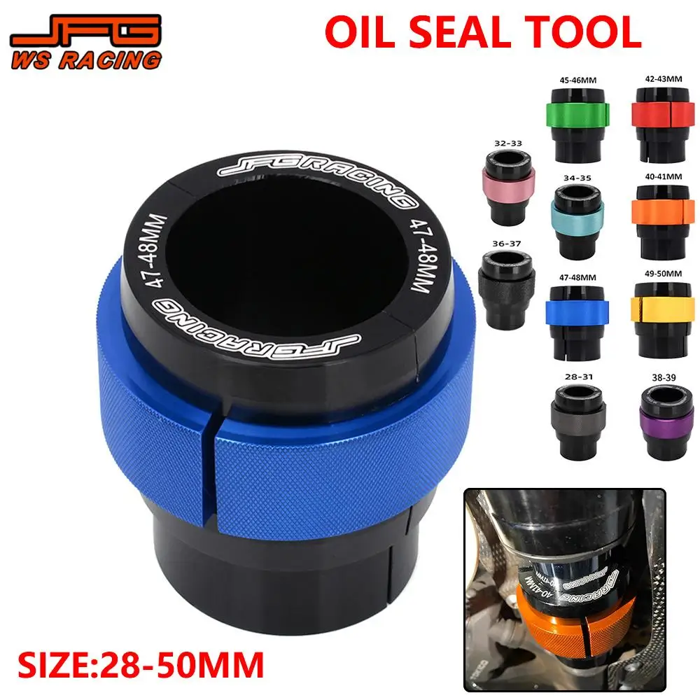 CNC Front Fork Oil Seal Driver Tool Motorcycle 28-50 MM Universal Tools Kit For KTM HONDA KAWASAKI SUZUKI YAMAHA Dirt Pit Bike