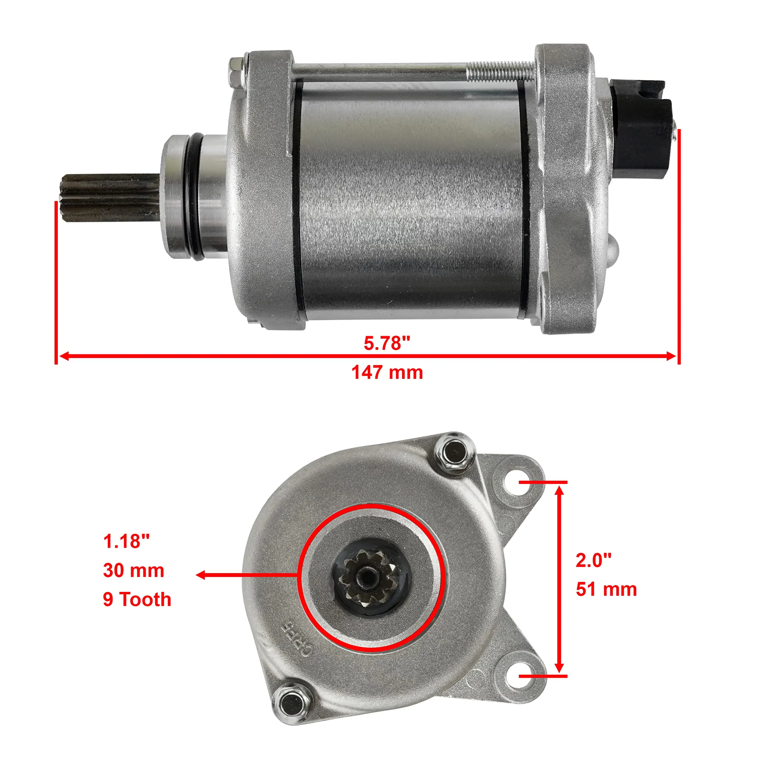 Starter Motor for Honda ATV TRX250 FOURTRAX TRX250TE TRX250TM 2008-2021 for HONDA Recon 250 Replace for OEM: 31200-HM8-B61