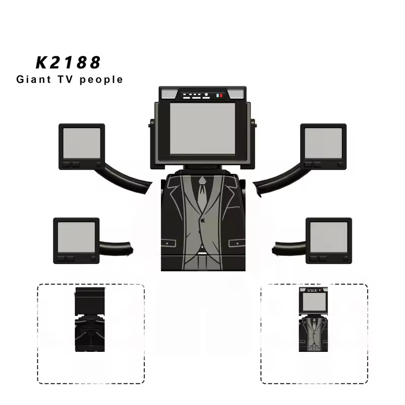 New KDL SWAT Skibidi Toilet Man Figures Anime Block Toys TvMan Titan Cameraman Speakerman Bricks Model Toy Birthday Gift - Image 74