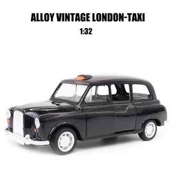 1:32 odlewany stop Vintage model samochodu London-Taxi drzwi otwarte klasyczna replika miniaturowego pojazdu z wycofaniem na prezent kolekcjonerski