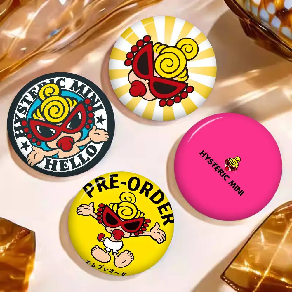Japan Fashion Hysteric Mini 58mm Cute Series Pins Funny Badge Interesting Cartoon Animals Brooches Backpack Gift Accessory