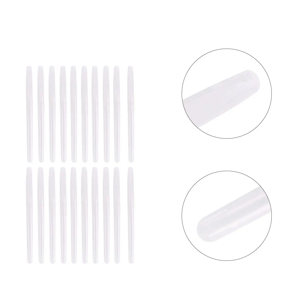 

50 Pcs Pen Clear Holder Tube Empty Shell Fillable Pens Holders for Refills Transparent Nail