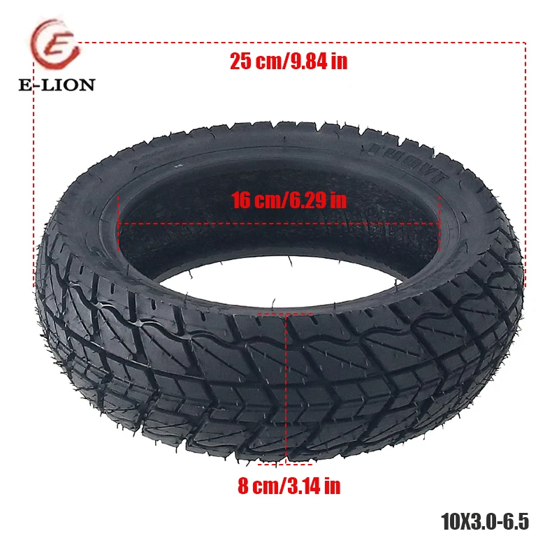 10 Inch Vacuum Tire 10X3.0-6.5 Off-road Tubeless Tire For Electric Scooter Accessories Durable Replacement Repair Parts