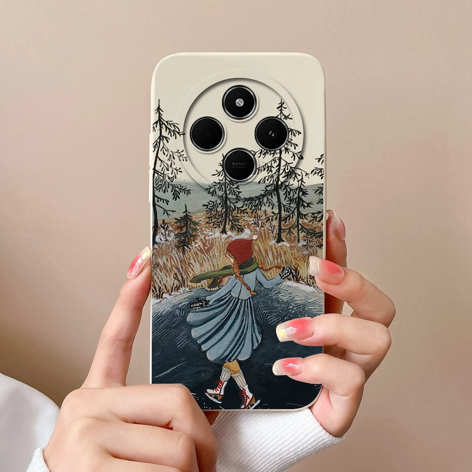 Phone Case For Xiaomi Redmi 14C Pretty Sweet Girls Silicone Soft TPU Protective Phone Cover For Redmi14C Ultrathin Fundas Bumper