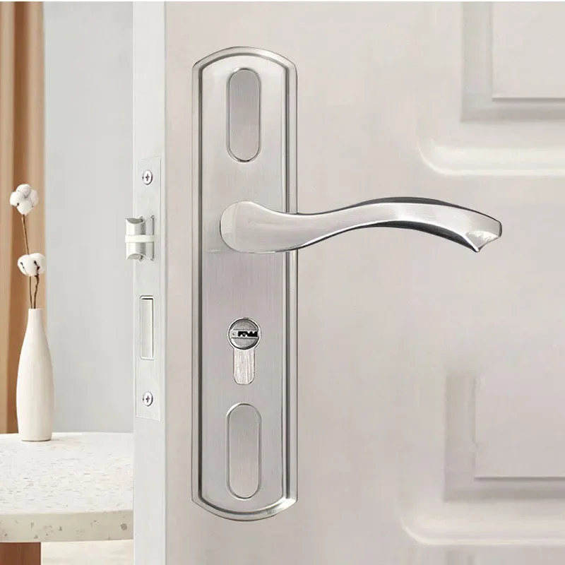 

Регулируемый набор дверных замков из нержавеющей стали, домашняя безопасность с ключами, отверстие для внутреннего дверного замка, размер 110-190 мм