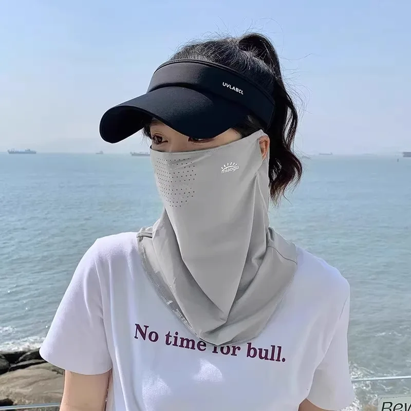 Ice Silk Full Face Sun Mask Unisex UV Protection Cycling Outdoor Neck Cover Breathable Face Shield Scarf​
