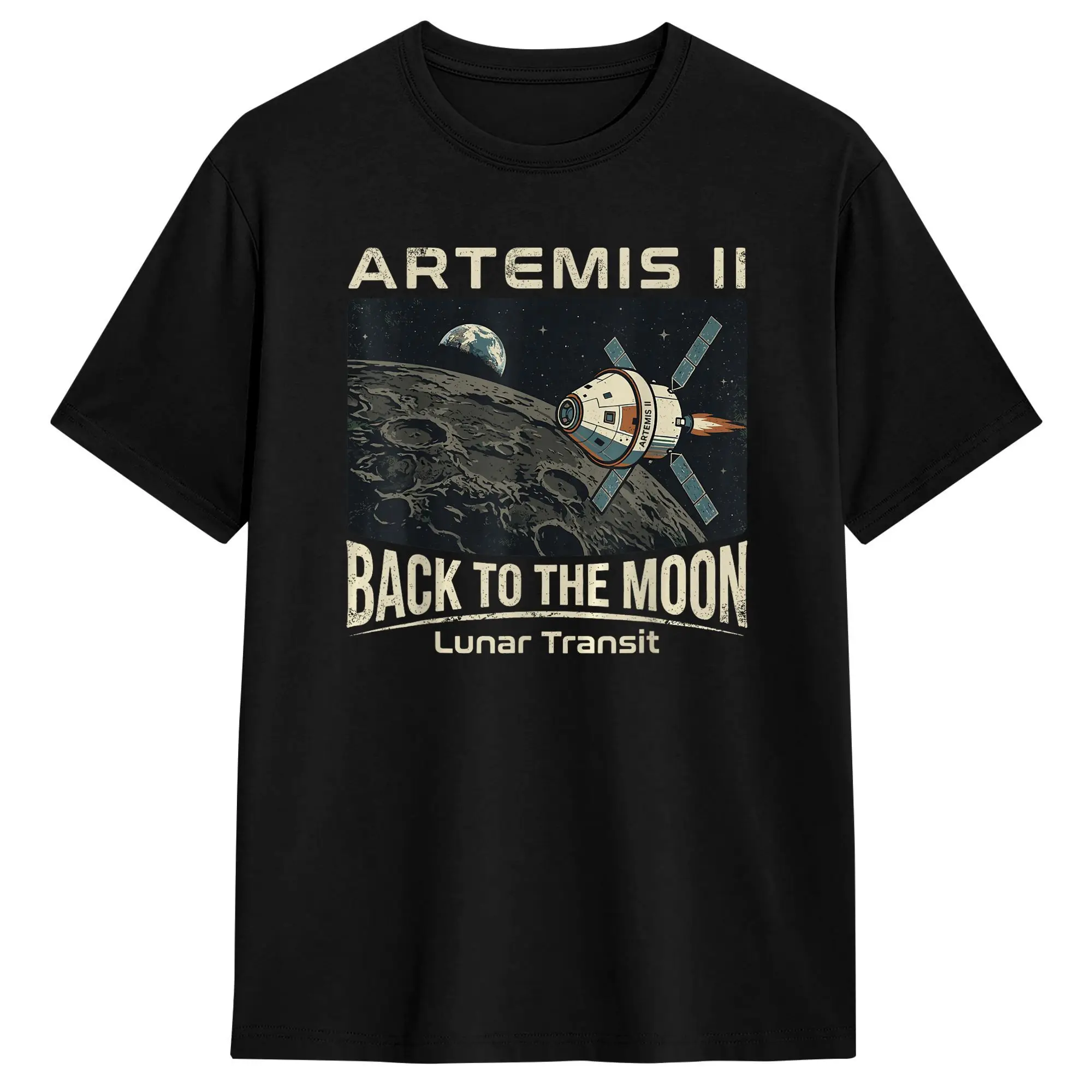 Artemis 2 Mission Logo T Shirt Summer Cotton T-Shirt for Couple Design Tee Shirt Short-Sleeved Vintage 2026 New Men Women Tees