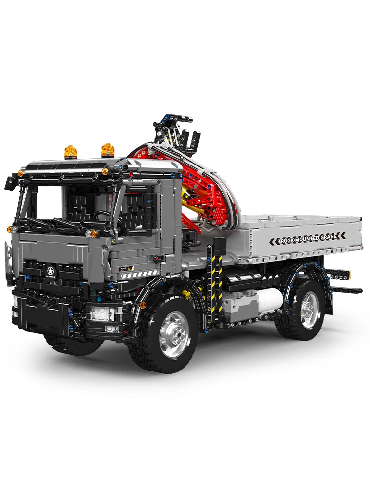 Mould King 19016 Technisches Auto-Spielzeug Der RC-LKW mit Kran-Transportfahrzeug Baustein-Set Kinder Weihnachtsgeschenk