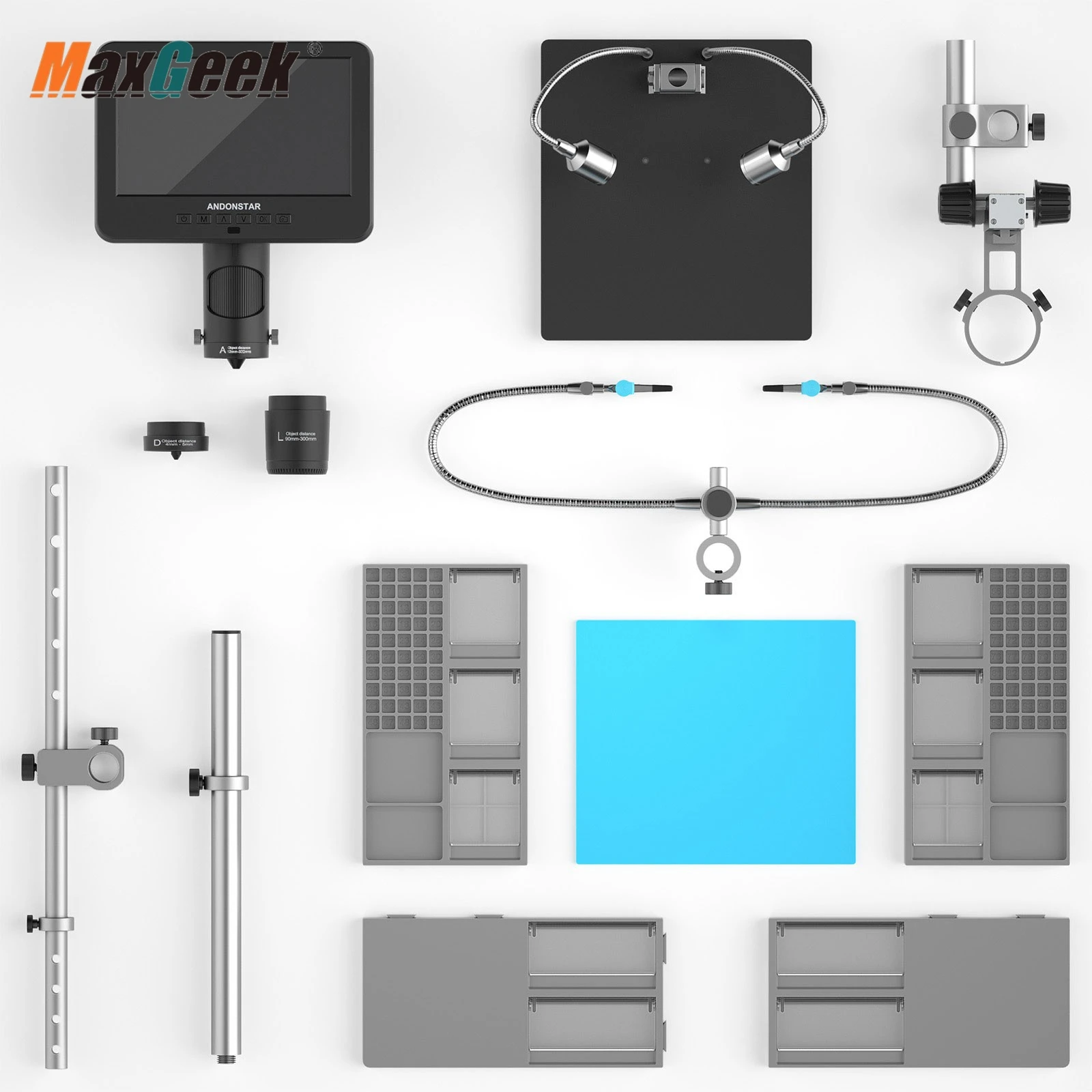 Maxgeek Andonstar AD246SM-Plus HD مجهر رقمي مع شاشة 7 بوصة لإصلاح وصيانة ثنائي الفينيل متعدد الكلور #6