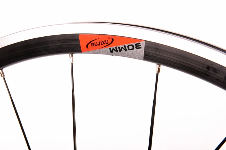 RUJIXU 6-Pawl Rote Nabe Ultraleicht 700C Höhe 30MM Gerade Flachspeichen Laufradsatz V / C Bremse Scheibenbremse Rennrad-Laufradsatz – Detail 7