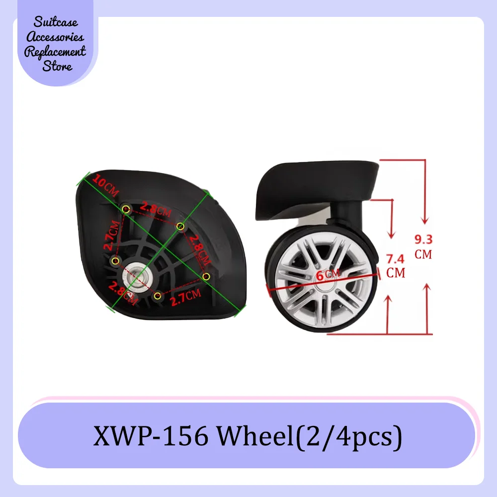 

XWP-156 Universal Wheel Replacement Suitcase Smooth Silent Shock Absorbing Durable Convenient Wheel Accessories Caster Wheels