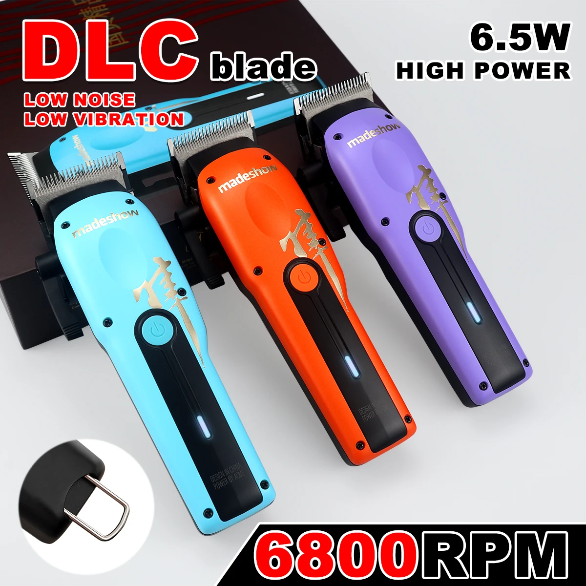 

Профессиональная машинка для стрижки волос MADESHOW M15 DLC Blade 6800RPM 6,5W с низким уровнем шума для использования в салоне, машинка для стрижки волос для мужчин