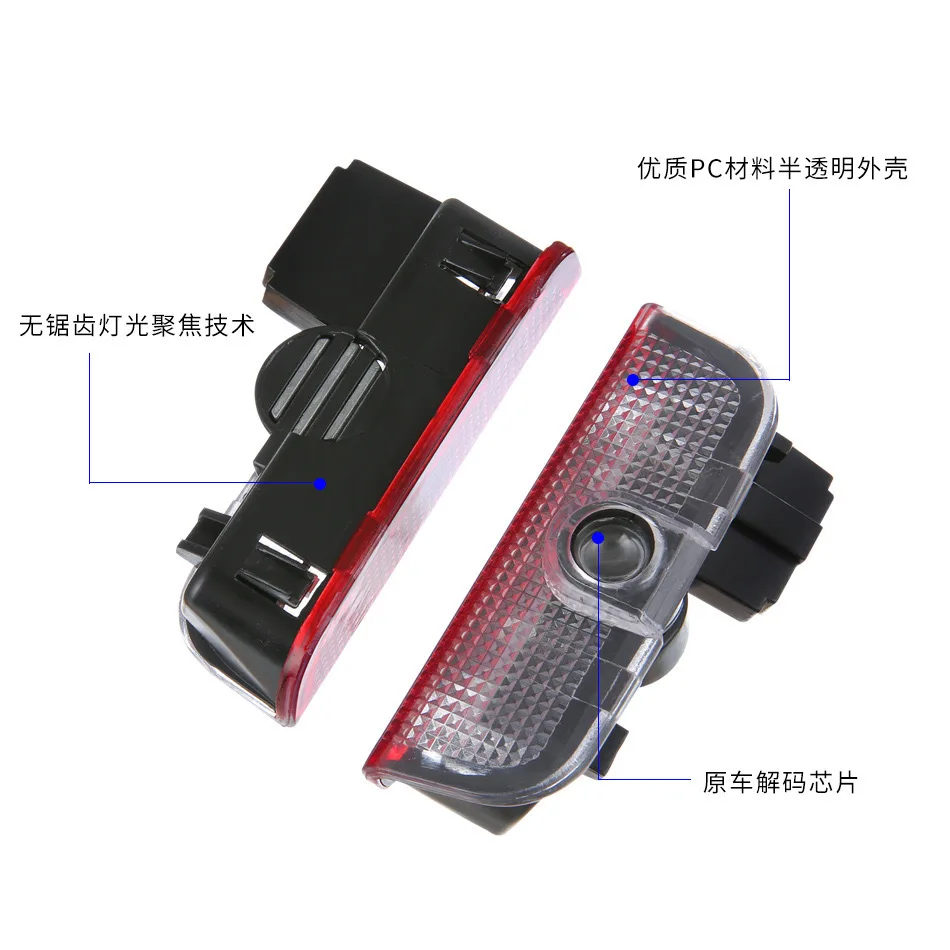 Customized LOGO LED Light  For VW  VW  Sagitar 2006-On 2 Pcs Car Door Welcome Light Door Warning Signal Lamp Auto Accessories ﻿