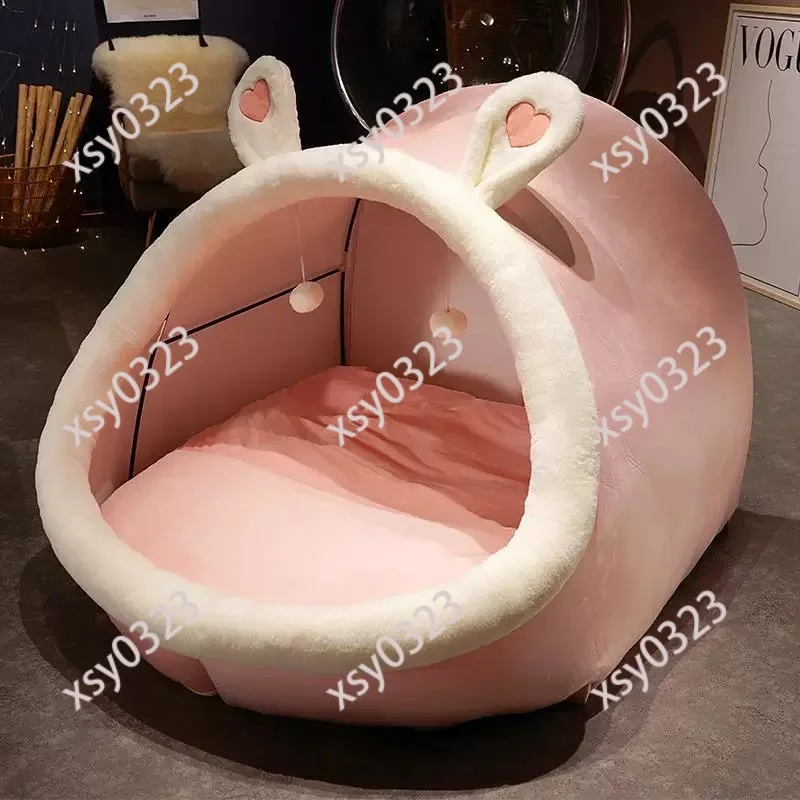 Cozy Plush Tent Floor Cushion Lazy Sofa Soft Cat Nest  Mat for Adults Children