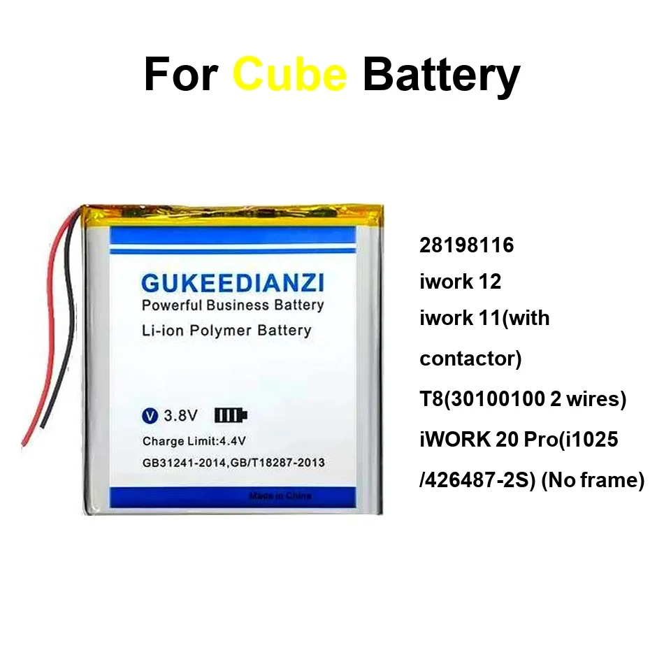 

Laptop Battery Safe 28198116 T8(30100100 2 Wires) 6100-15100mAh For Alldocub Cube 8X T8 Iwork 1X i 8 11 12 20 4G Pro