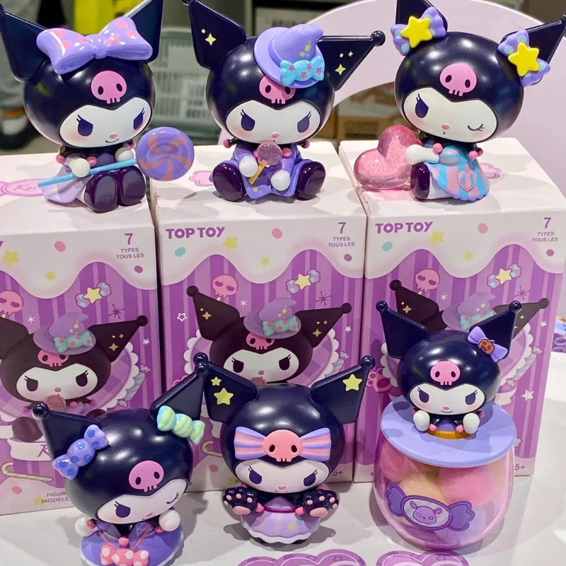 MINISO Kuromi Trick or Treat Blind Box Kawaii Sanrio Authentieke Anime Speelgoed kinderen Verjaardagscadeau Modellen Versieren De Omtrek