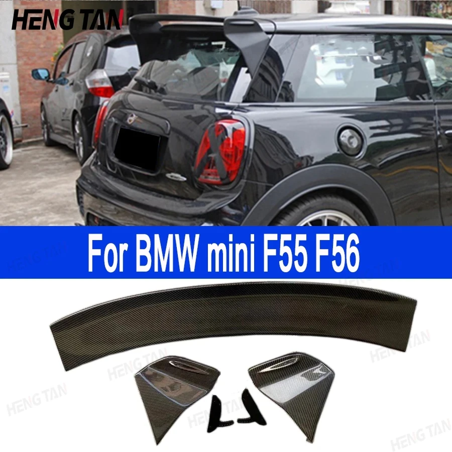 

Carbon Fiber Tail fins For BMW mini F55 F56 Rear Trunk Spoiler Guide Wing Rear Wing Car Trunk Diverter Upgraded body kit