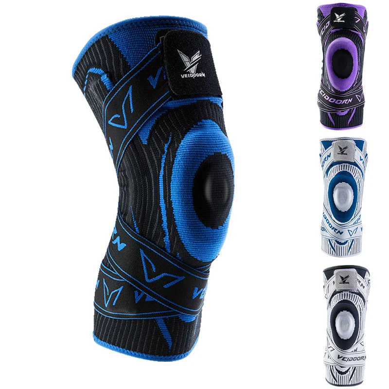 

Compression Knee Brace with Straps TPE Pad Anti-Slip Silicone Gel Arthritis Support Sports Knee Sleeve for Running