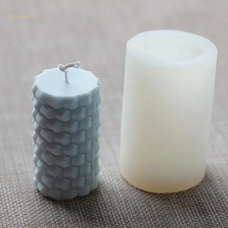 3D Honeycomb Roman Column Mold DIY Silicone Mold Crystal Epoxy Plaster Mould Candles Making Dropship