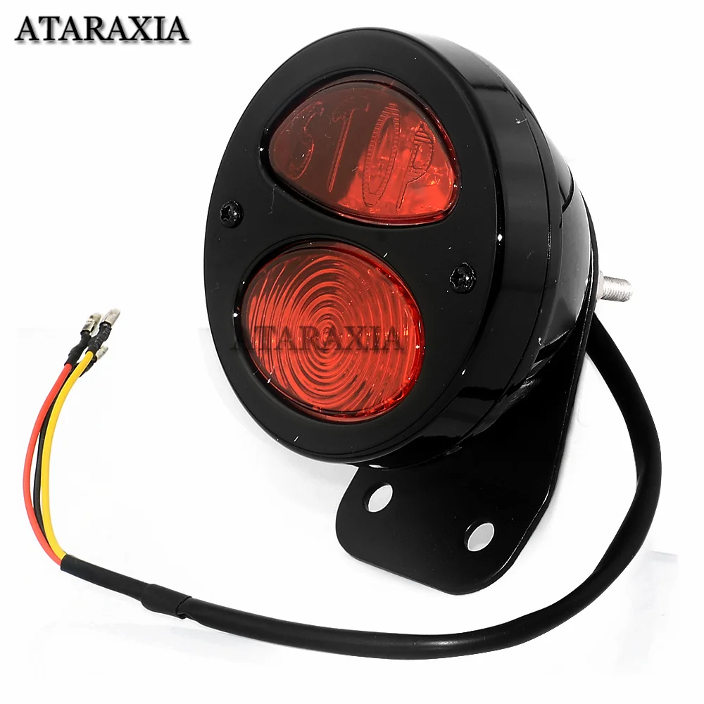 

Universal LED Motorcycle Rear Light Running Brake Stop Lamp Aluminum Motorbike Indicator For Cafe Racer