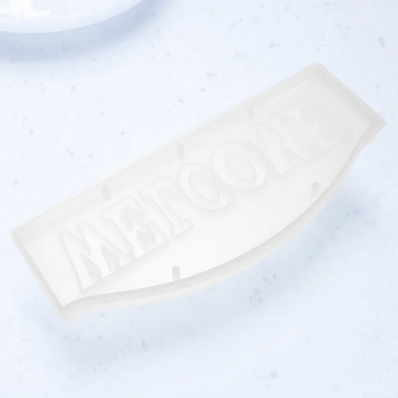 

Welcome Epoxy Mold Wear Resistant Silicone Handmade Mold for DIY Tabletop Welcome Sign Craft Supply DIY Supply