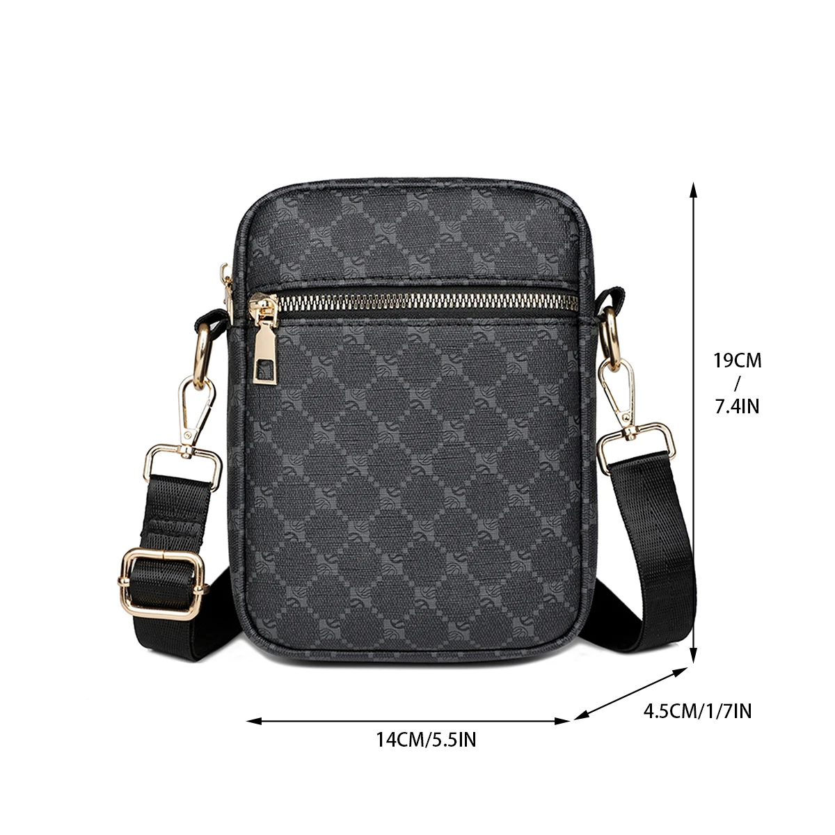 1Pcs Fashionable Multi-function Small Bag Mobile Phone Bag, Daily Commuting Shoulder Messenger Bag, Small Vertical Square Bag