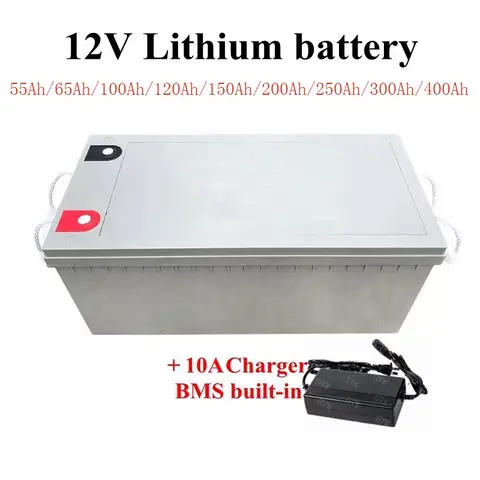 GTK 12v 55ah 65ah 100ah 120ah 150ah 200ah 250ah 300ah 400ah  lithium li ion battery   for solar panel inverter energy storage