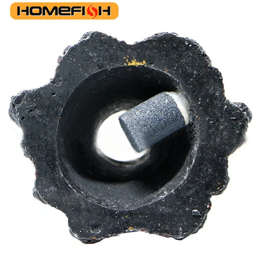 HOMEFISH 1 قطعة خزان الأسماك المناظر الطبيعية محاكاة بركان حوض السمك اكسسوارات الجنينة مهوية لمضخة فقاعة حجر الأكسجين #6