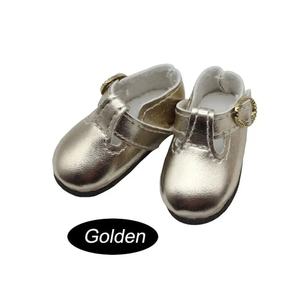 PU Leather 4.6cm Colorful Shiny Sneakers Lightweight Shoes Doll Doll PU Leather Shoes 1 Pair Cute Leather Boots Children Toys