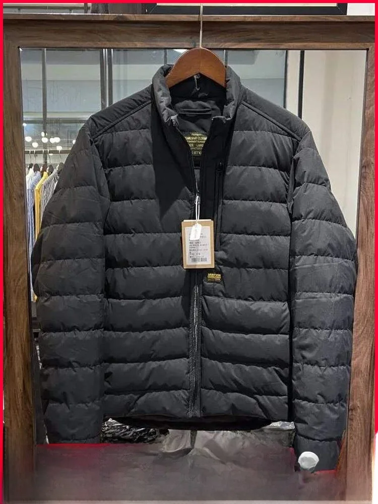 

High-End Winter Men's down Jaet Lightweight Stand Collar Busin Sport Trendy Zipper Closure Windproof Warm Casual Sle