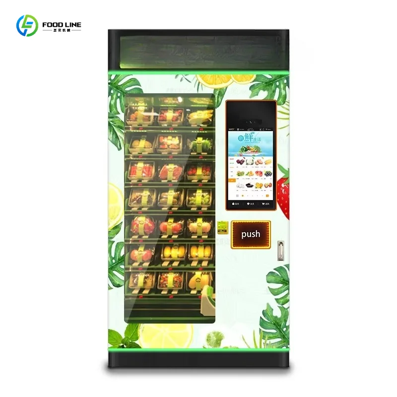 Factory Price Fresh Salad Milk Newspaper Beer Soda Medicine Book Vending Machine with Electronics Touch Screen Customized