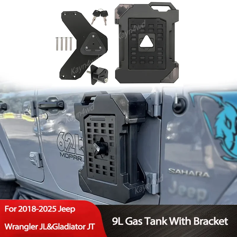 Off Ro 4x4 Accessories 9L Vehicles Water Can,Spare Camping Water Can Bucket with Faucet For Wrangler JK JL&Gladiator JT