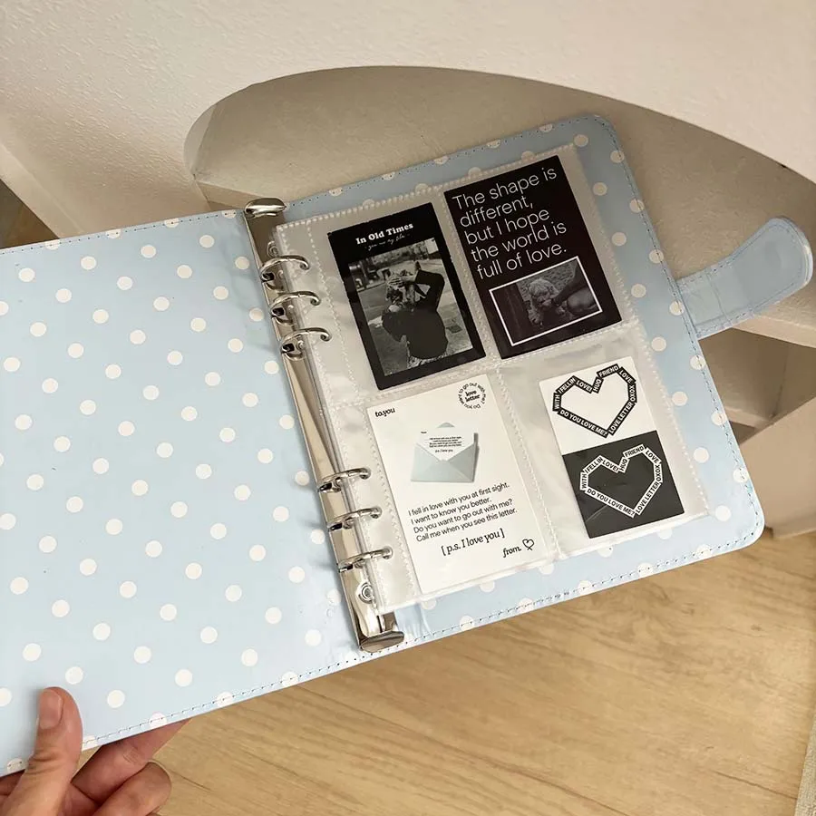 Sharkbang A5 Album na Karty Fotograficzne Idoli z PU Skóry w Kropki, Organizer na Karty Fotograficzne Idoli, Album do Przechowywania Zdjęć Idoli — zdjęcie produktu 4