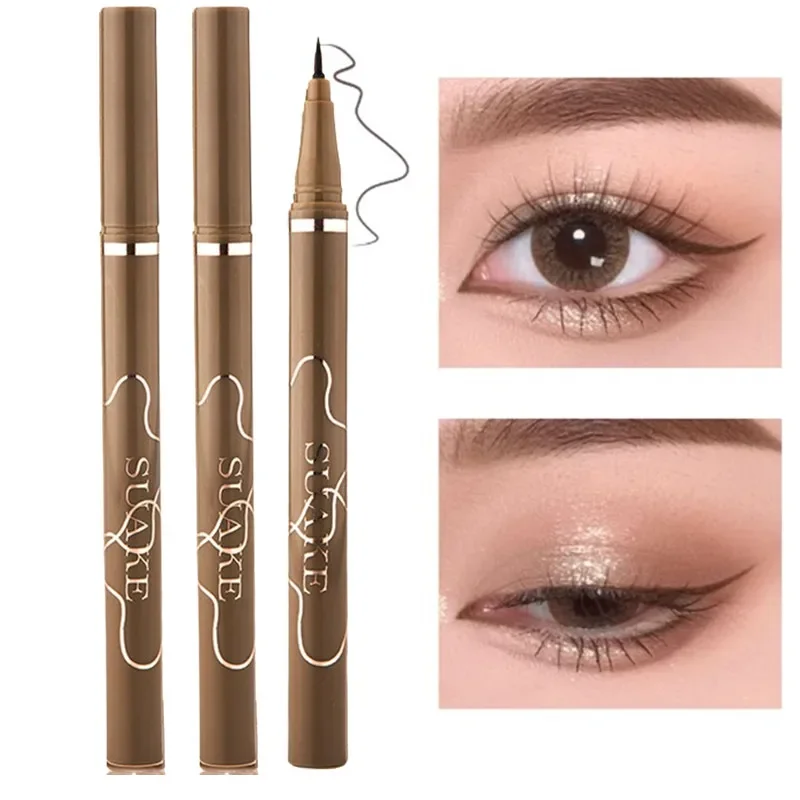 Quick Dry Liquid Eyeliner Pen Ultra-fine Matte Liquid Eyelash Pencil Waterproof Brown Lasting Lying Silkworm Lower Eyelashes