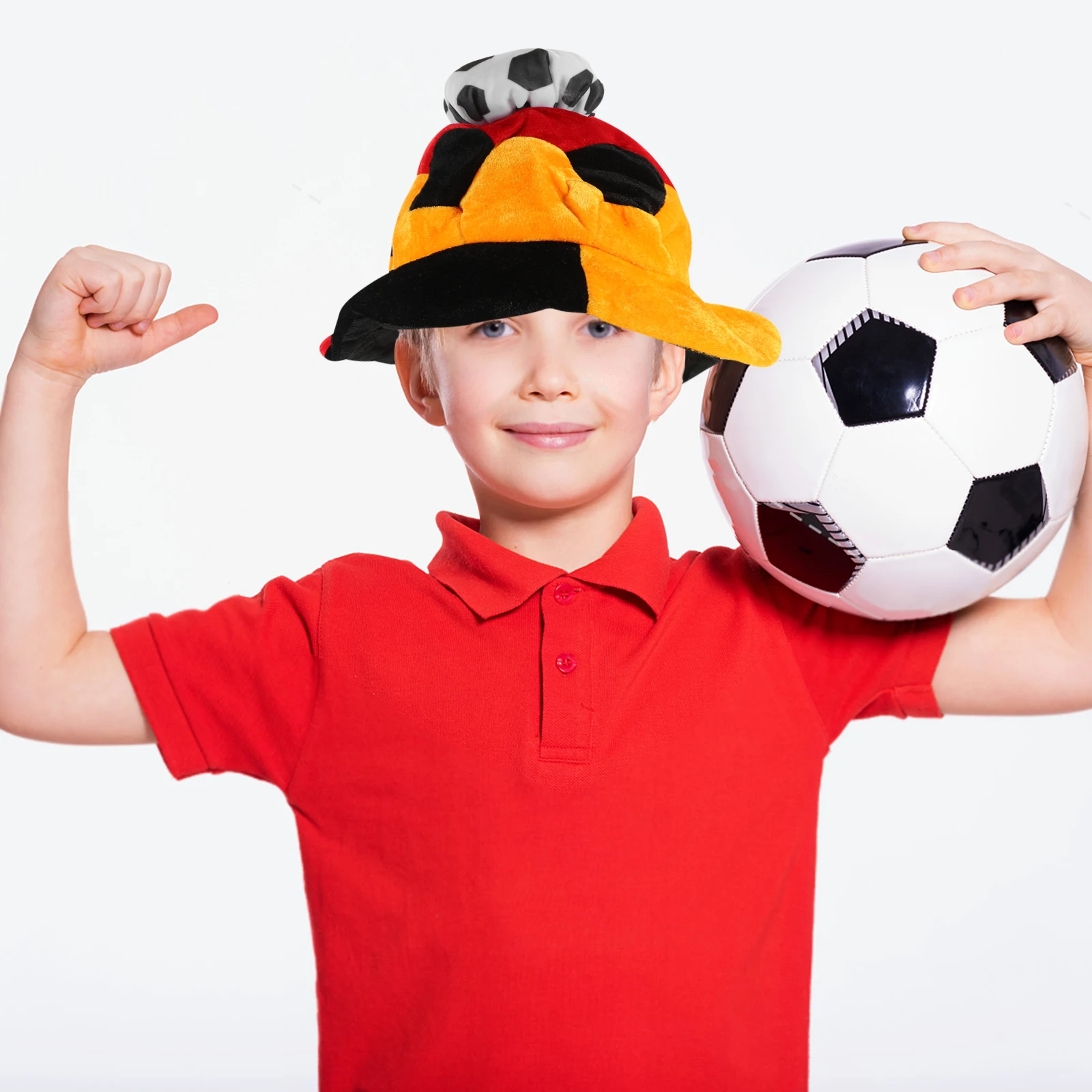 

Football Hat Soccer Themed Lightweight Breathable Design For Outdoor Sports Party Game Match Fan Decor Novelty Cap