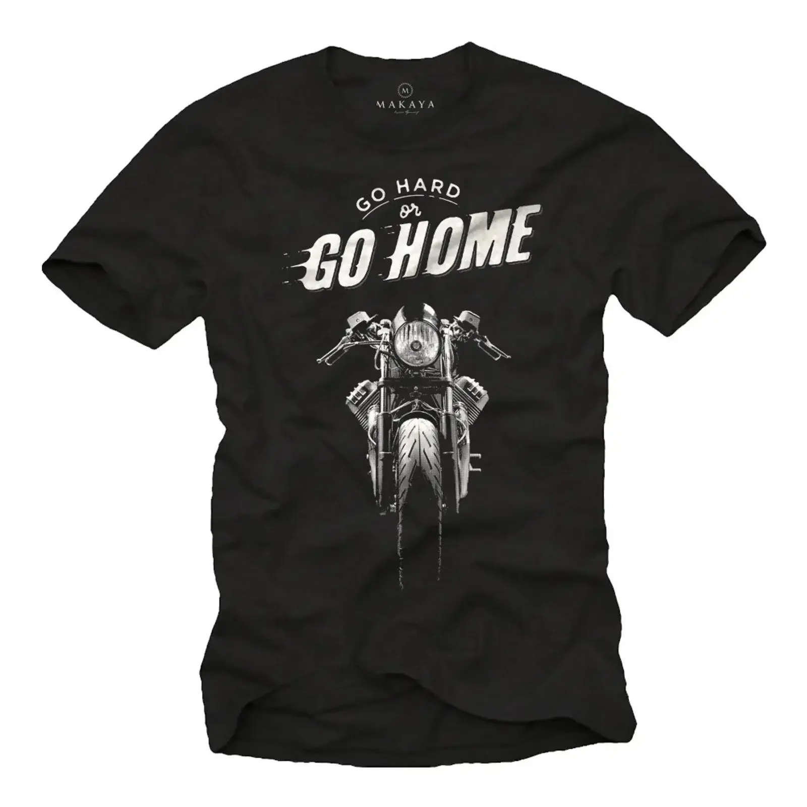 CUSTOM MOTORCYCLE MENS T SHIRT WITH CAFE RACER SHORT OLDTIMER SLEEVE TEE vintage Washed graphic Stylish Casual Stretched