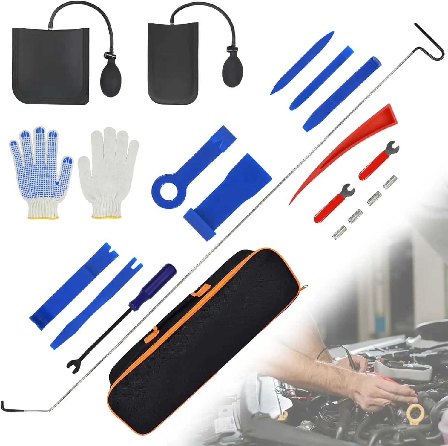 Tragbare Reparaturwerkzeuge, Stiftzieher-Werkzeugsatz aus Edelstahl, 23-teilig