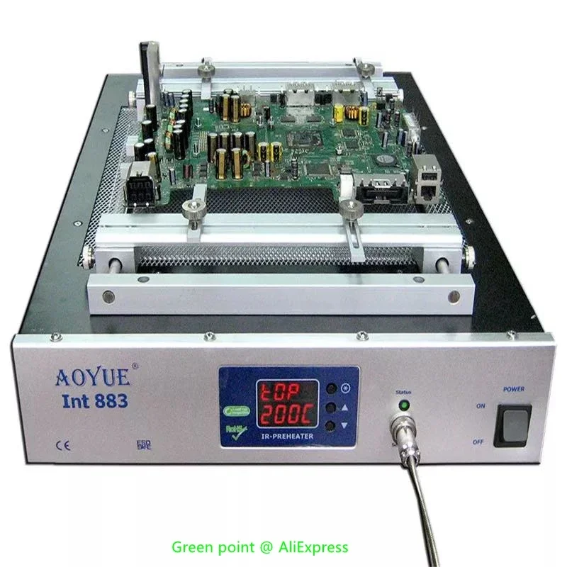 AOYUE-Station de préchauffage de soudage INT 883 ESD, utilise la technologie de chauffage infrarouge à quartz, contrôle numérique, outils de soudure de réparation IC