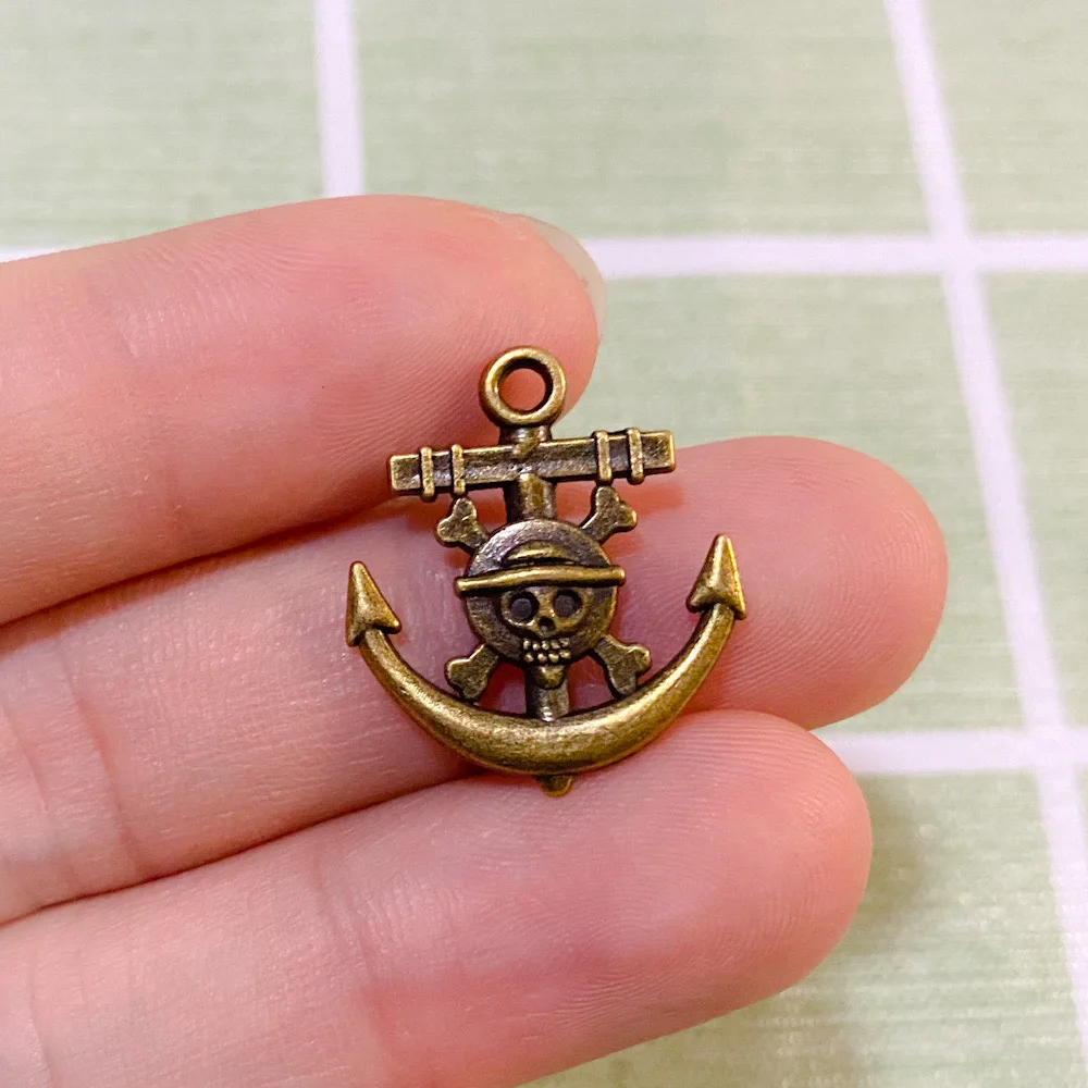 10pcs 20types Metal Alloy Pirate Boat Sailing Anchor Charms Pendants Antique Bronze Rudder Handmade Jewelry Diy Accessory