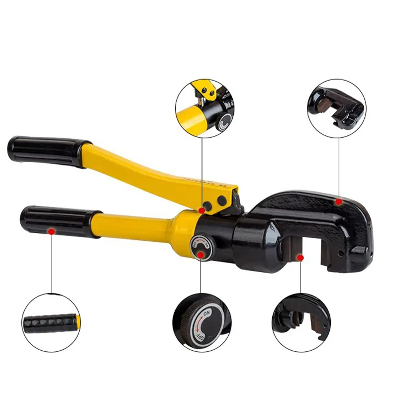 SC-25 Hydraulic Steel Cutter Opening Manual Durable Cast Blade  Adjust Oil Return Valve Hydraulic Steel Bar Shear