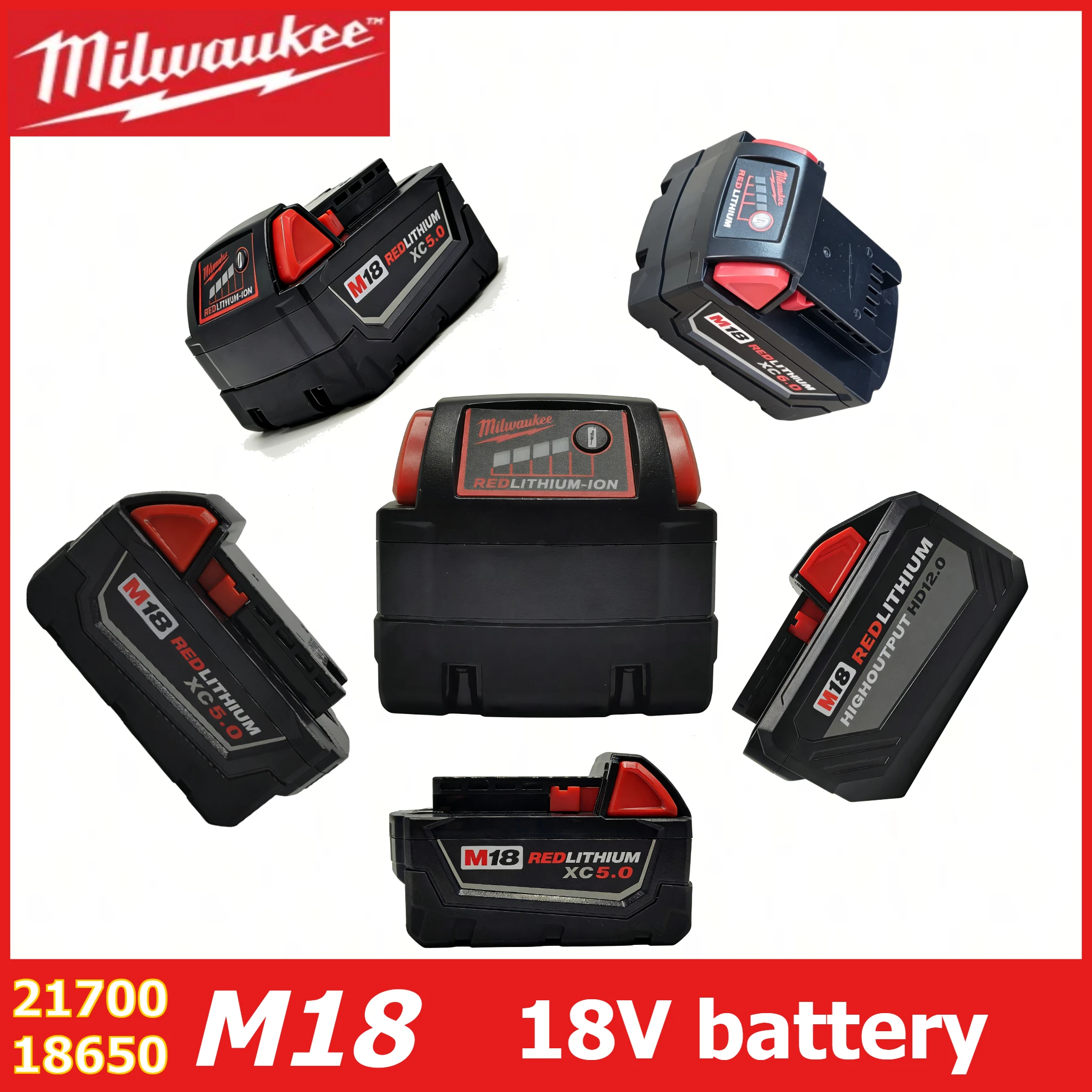 

FIW212 Impact wrench Milwaukee Origina 18V 12Ah Lithium Ion Battery 21700 15-Cells, Compatible Milwaukee Cordless Power Tools