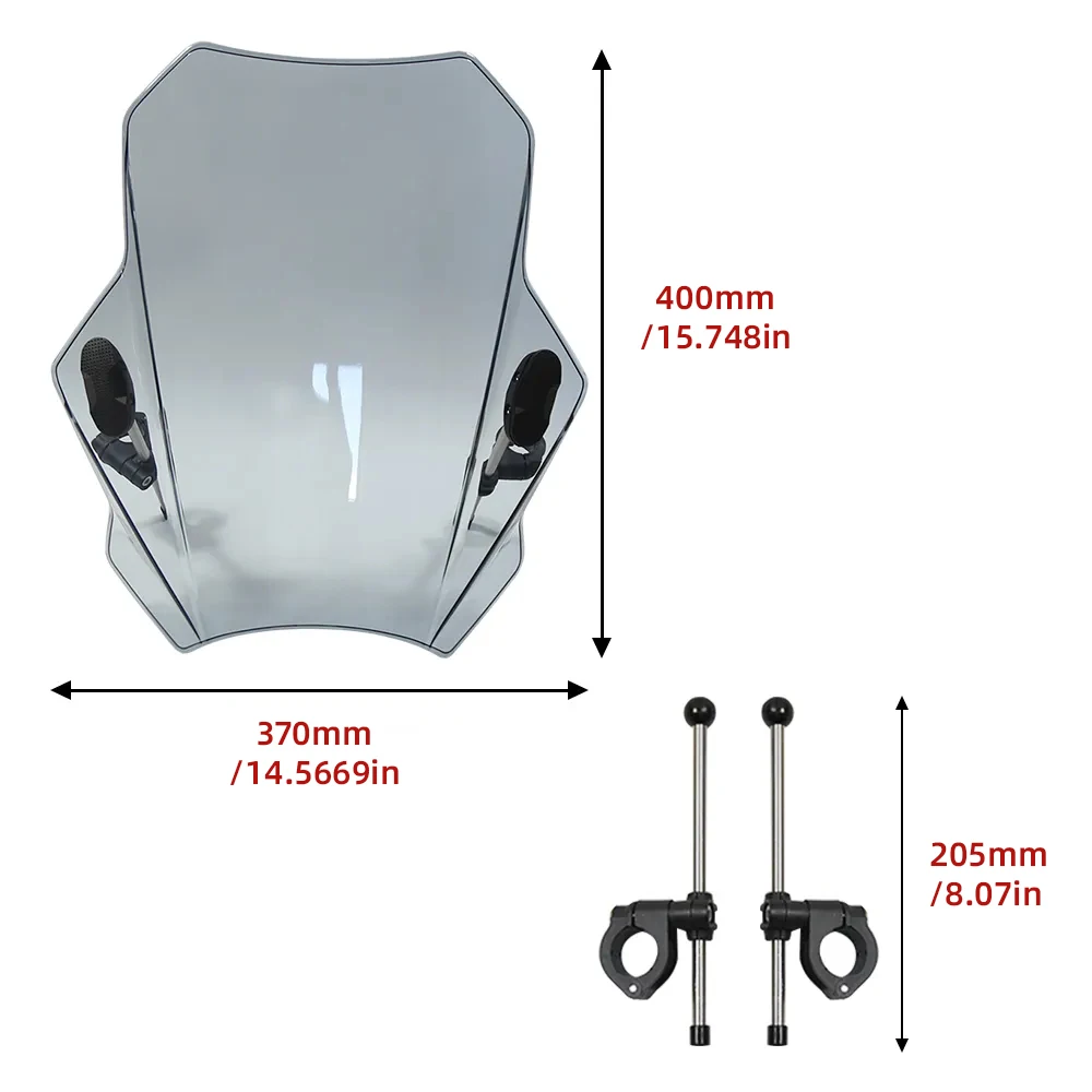 Windscreen Windshield Covers Screen Smoke Lens Motorbikes Deflector Universal For Zontes R350 R 350 R310 R 310 2022 2023