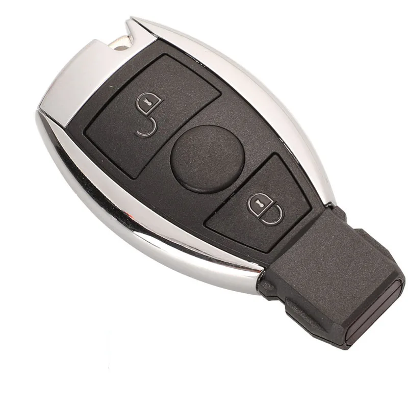 jingyuqin BGA Style 3-przyciski do Mercedes Key BENZ E S REMOTE SHELL CHROME CASE SL ML SLK CLK Pokrowiec na uchwyt